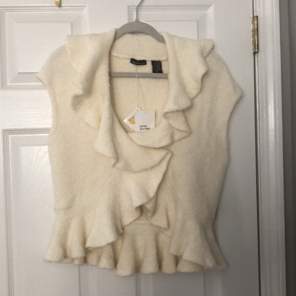 MODA International Jacket Sweater Cardigans Top with buttons. Size XL. Color W. - Picture 7 of 10